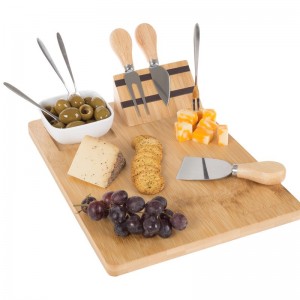 Fleur De Lis Living Varner 9 Piece Cheese Board and Platter Set HECE1002